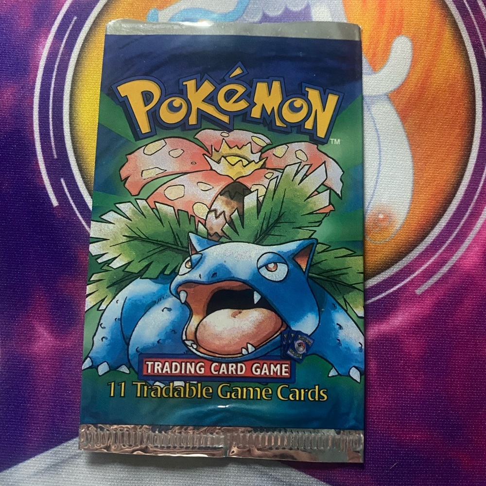 1999 Pokemon Base Set Booster Pack Wrapper Venusaur Art (EMPTY)